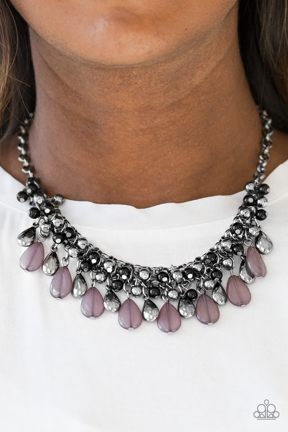 Paparazzi Accessories Diva Attitude - Black Necklace & Earrings 
