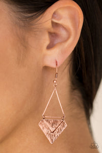 Paparazzi Accessories Desert Treasure - Copper Earrings 