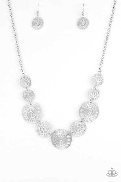 Paparazzi Accessories Your Own Free WHEEL - Silver Necklace & Earrings 