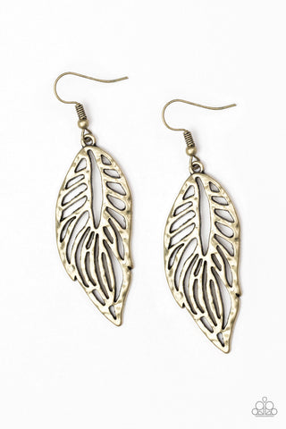 Paparazzi Accessories Come Home To Roost - Brass Earrings 