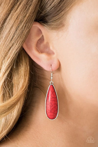 Paparazzi Accessories Santa Fe Skies - Red Earrings 