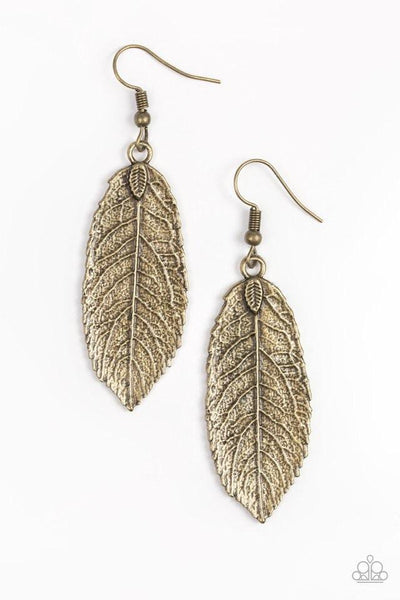 Paparazzi Accessories We GATHERER Together Brass Earrings 