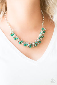 Paparazzi Accessories Trust Fund Baby - Green Necklace & Earrings 