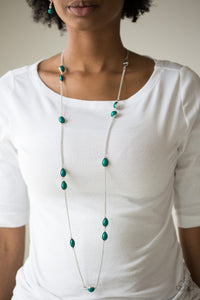 Paparazzi Accessories Pacific Piers - Green Necklace & Earrings 