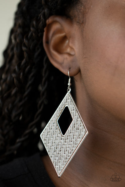 Paparazzi Accessories Woven Wanderer - Silver Earrings 