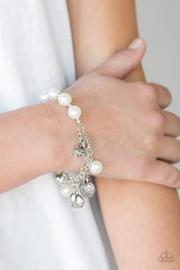 Paparazzi Accessories More Amour - White Bracelet 