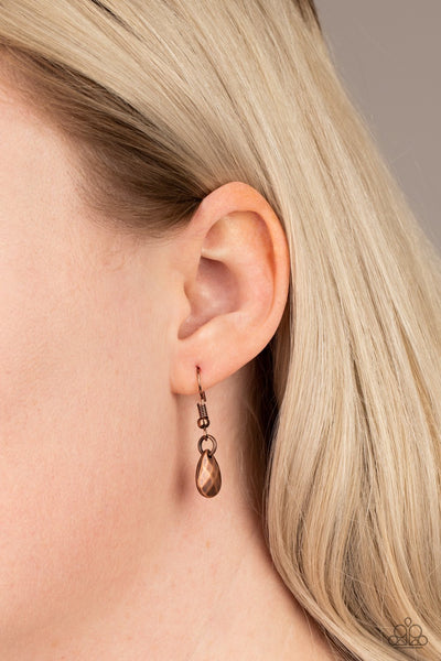 Paparazzi Accessories Bravo Bravado - Copper Necklace & Earrings 