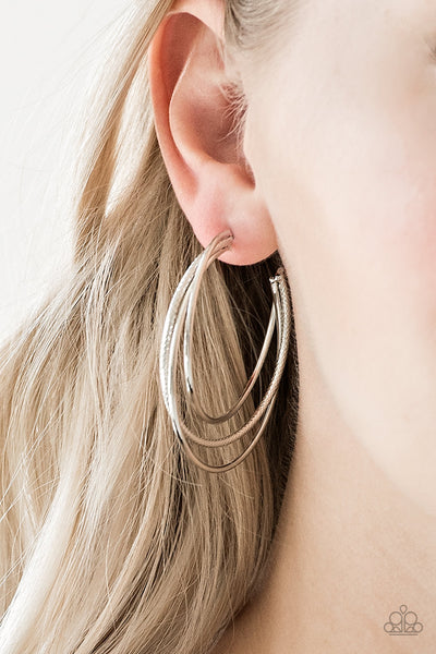 Paparazzi Accessories Jumpin Through Hoops - Silver Earrings 