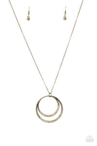 Paparazzi Accessories - Front and EPICENTER - Brass Necklace & Earrings 