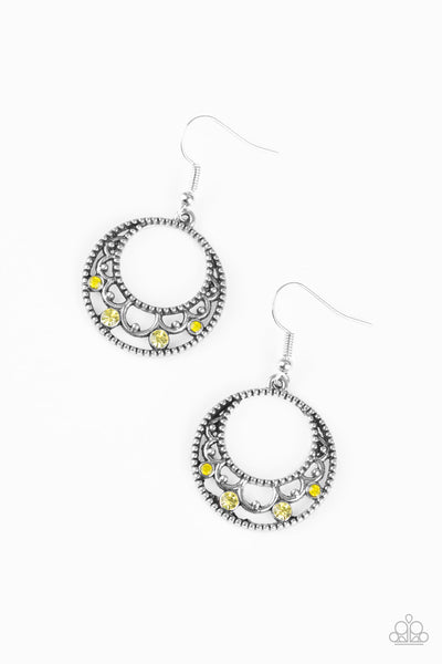 Paparazzi Earring Colorfully Carefree - Yellow