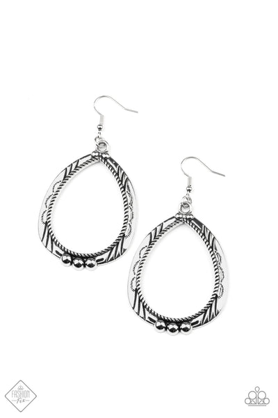 Paparazzi Accessories Terra Topography - Silver Earrings 