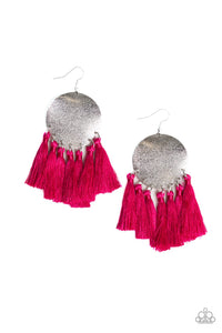 Paparazzi Accessories Tassel Tribute - Pink Earrings 