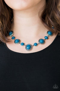 Paparazzi Accessories Voyager Vibes - Blue Necklace & Earrings 