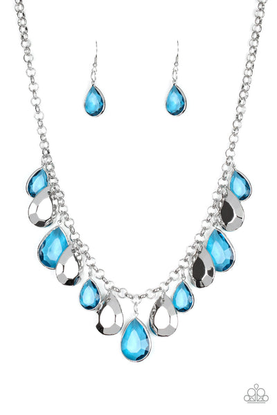 Paparazzi Accessories CLIQUE-bait - Blue Necklace & Earrings