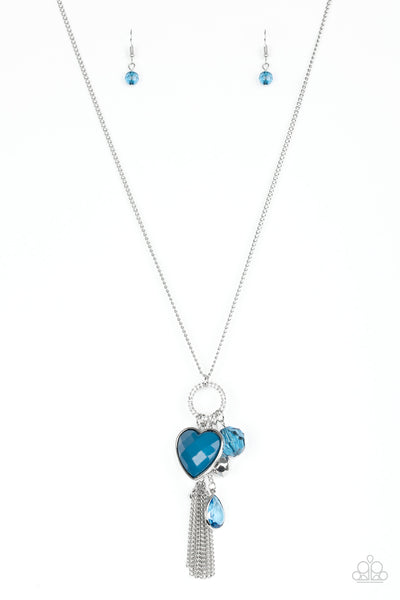 Paparazzi Accessories Haute Heartbreaker - Blue Necklace & Earrings 