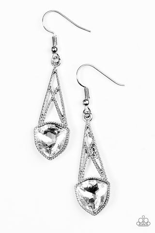 Paparazzi Accessories Radiating Romance - White Earrings 