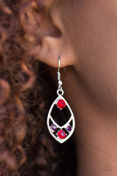 Paparazzi Accessories Superior Sparkle - Red Earrings 