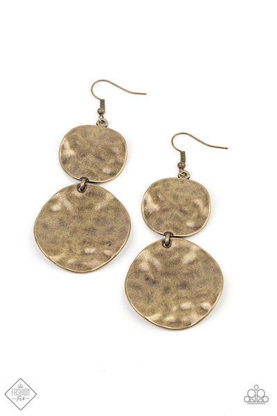 Paparazzi Accessories HARDWARE-Headed - Brass Earrings 