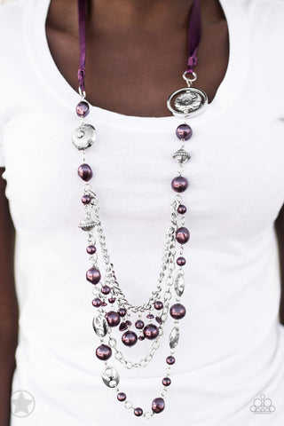 Paparazzi Accessories All The Trimmings - Purple Necklace & Earrings 