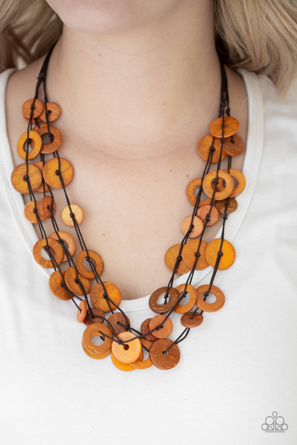 Paparazzi Accessories Wonderfully Walla Walla - Orange Necklace & Earrings 