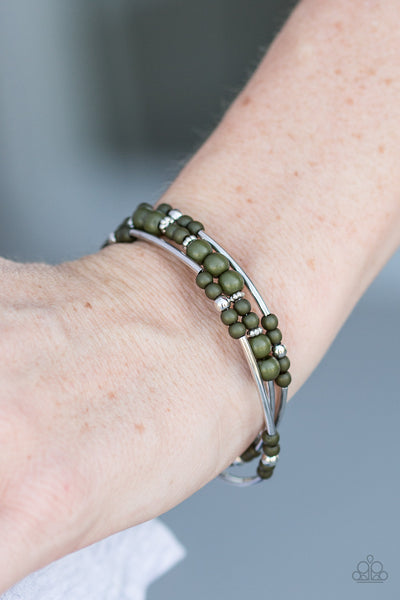 Paparazzi Accessories Twisting Tranquility - Green Bracelet 