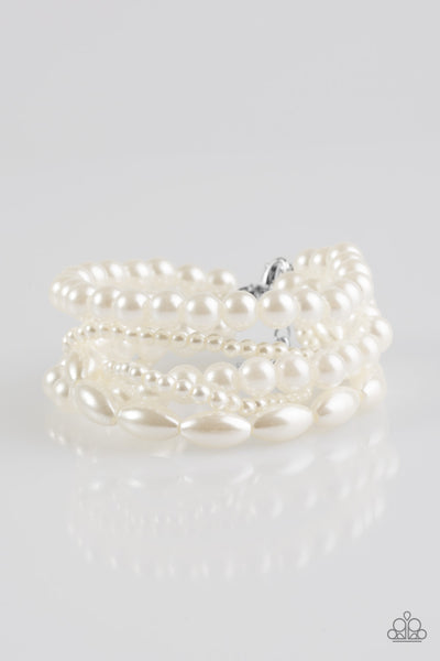 Paparazzi Accessories Marvelously Mumbai - White Bracelet 