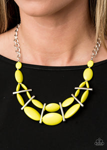 Paparazzi Accessories Law of the Jungle - Yellow Necklace & Earrings 