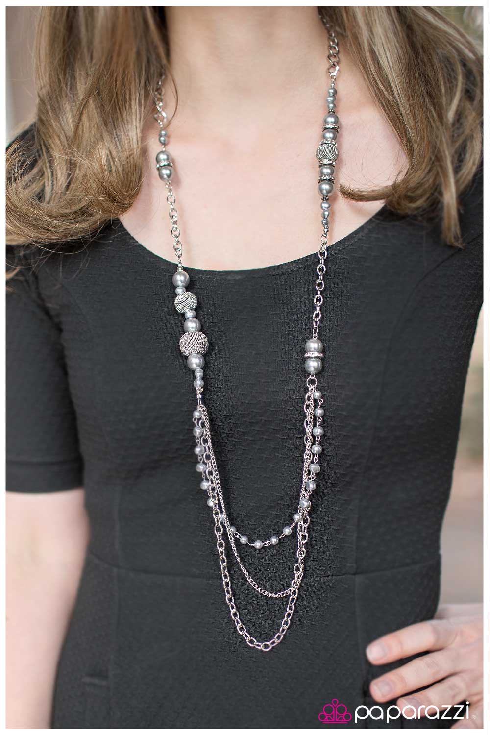 Paparazzi Accessories Enmeshed In Elegance - Silver Necklace & Earrings 