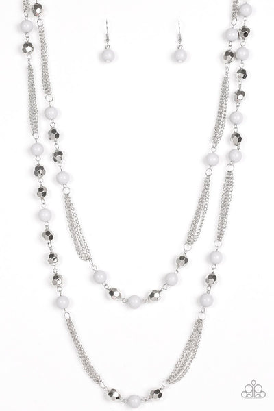 Paparazzi Accessories Beautifully Bodacious Silver Necklace & Earrings 