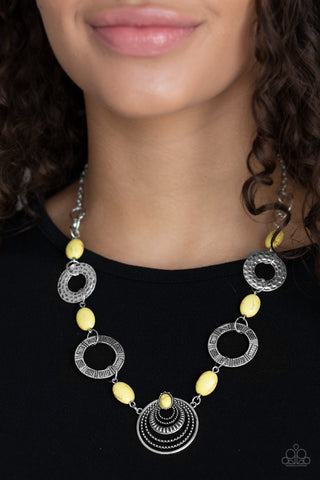 Paparazzi Accessories Zen Trend - Yellow Necklace & Earrings 