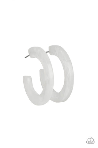 Paparazzi Accessories Oceanside Oasis - White Earrings 