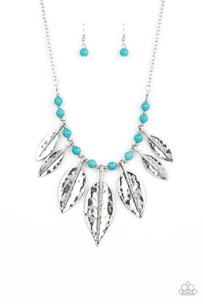 Paparazzi Accessories Highland Harvester - Blue Necklace & Earrings 