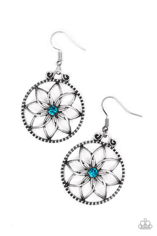 Paparazzi Accessories Bloom Bloom - Blue Earrings 