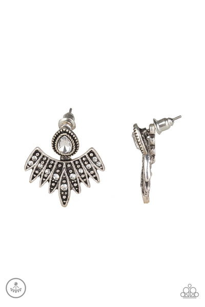 Paparazzi Accessories Wing Fling - White Earrings 