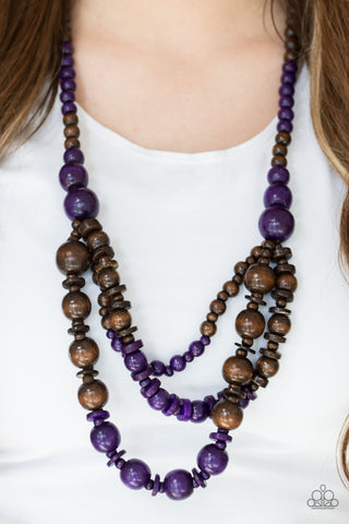 Paparazzi Accessories Rio Rainbows - Purple Necklace & Earrings 