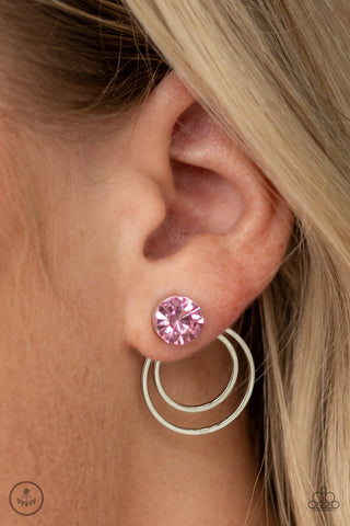 Paparazzi Accessories - Word Gets Around - Pink Earrings