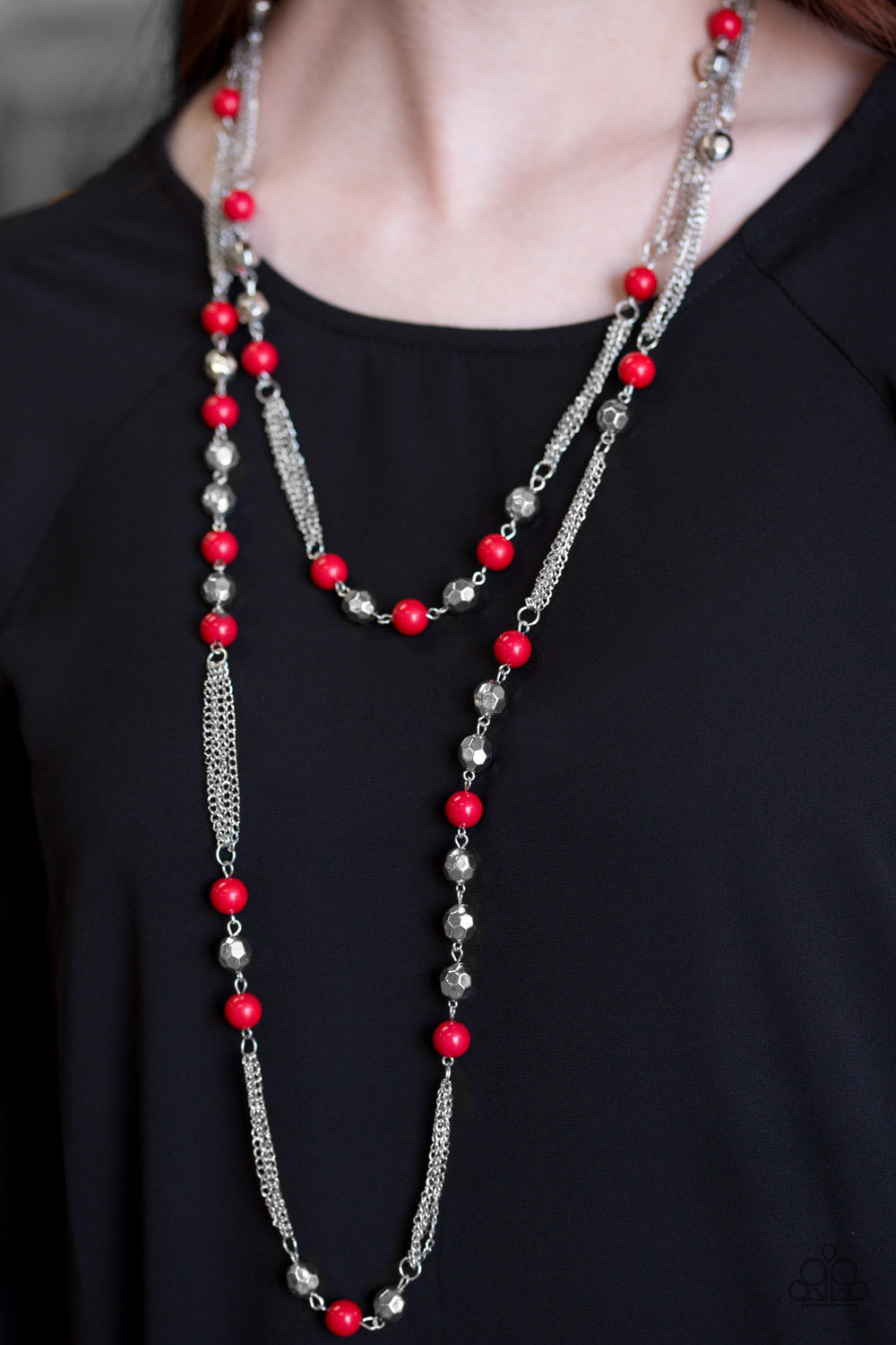 Paparazzi Necklace Beautifully Bodacious - Red