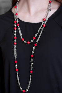 Paparazzi Necklace Beautifully Bodacious - Red