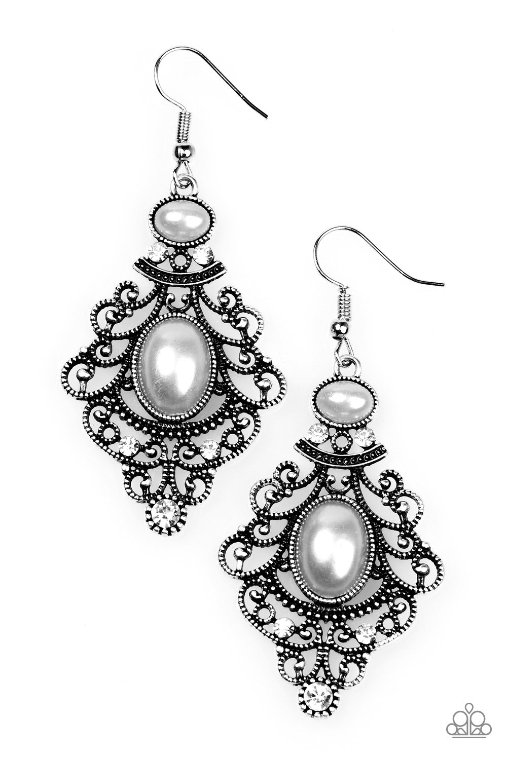 Paparazzi Accessories CROWN Control - Silver Earrings 