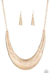 Paparazzi Accessories Feast or Famine - Gold Necklace & Earrings 