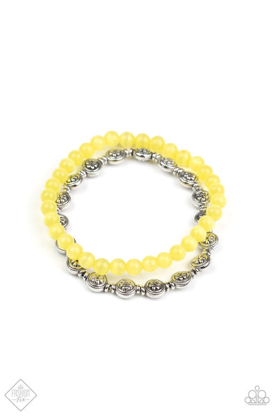 Paparazzi Accessories Dewy Dandelions - Yellow Bracelet 