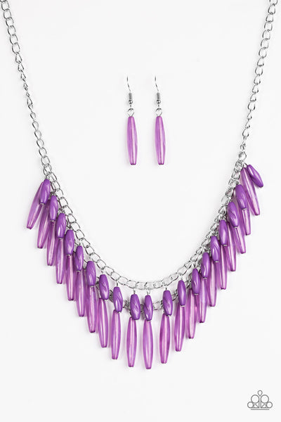 Paparazzi Accessories Speak Of The DIVA - Purple Necklace & Earrings 