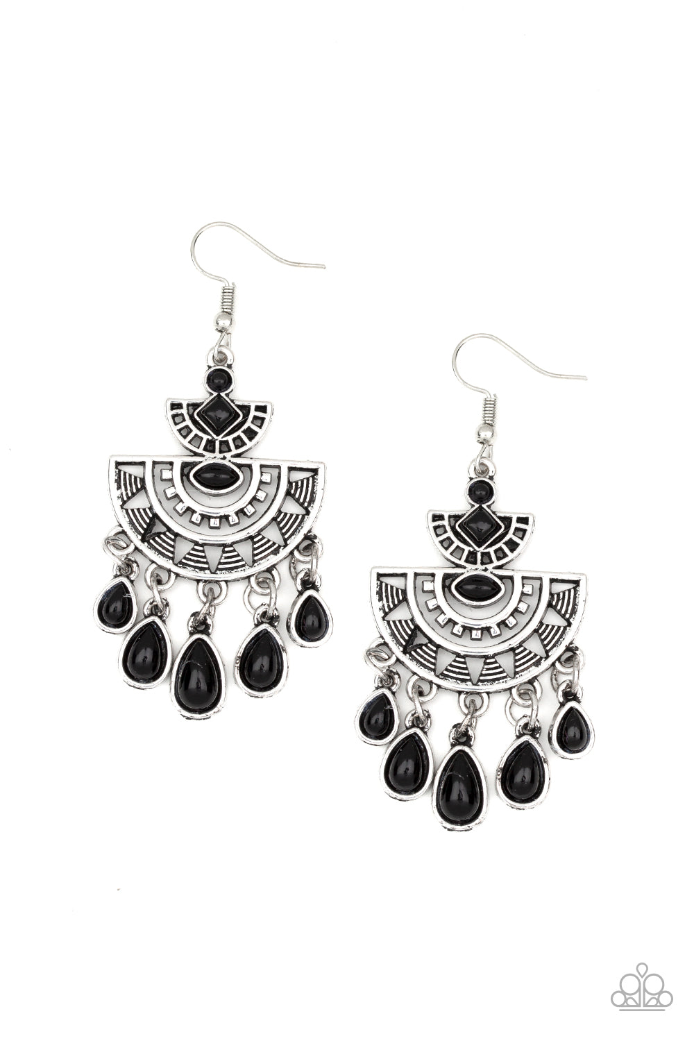 Paparazzi Accessories SOL Searching - Black Earrings 