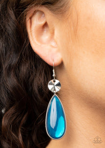 Paparazzi Accessories - Jaw-Dropping Drama - Blue Earrings