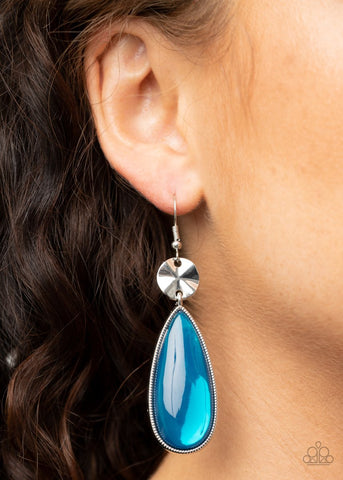 Paparazzi Accessories - Jaw-Dropping Drama - Blue Earrings