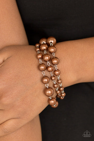Paparazzi Accessories Until The End Of TIMELESS - Brown Bracelet 