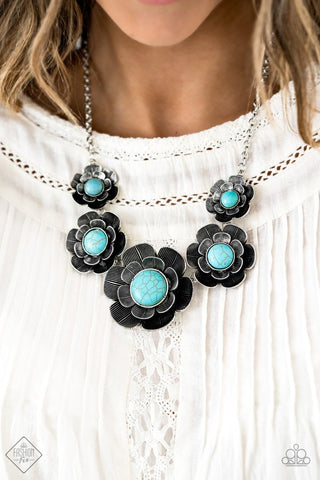 Paparazzi Accessories Bountiful Badlands Blue Necklace & Earrings 