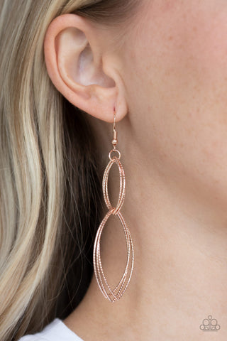 Paparazzi Accessories Endless Echo - Rose Gold Earrings 