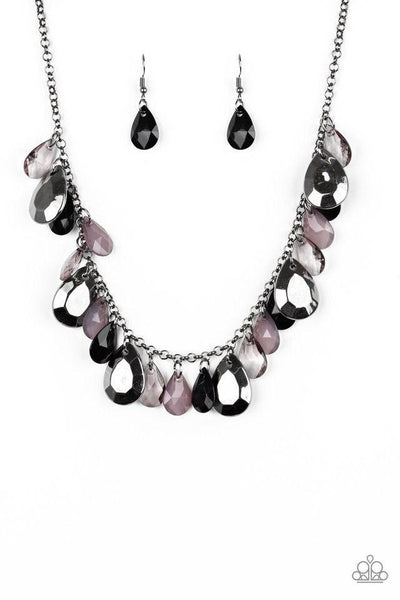 Paparazzi Accessories Hurricane Season - Black Necklace & Earrings 