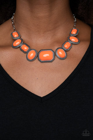 Paparazzi Accessories Lets Get Loud - Orange Necklace & Earrings 